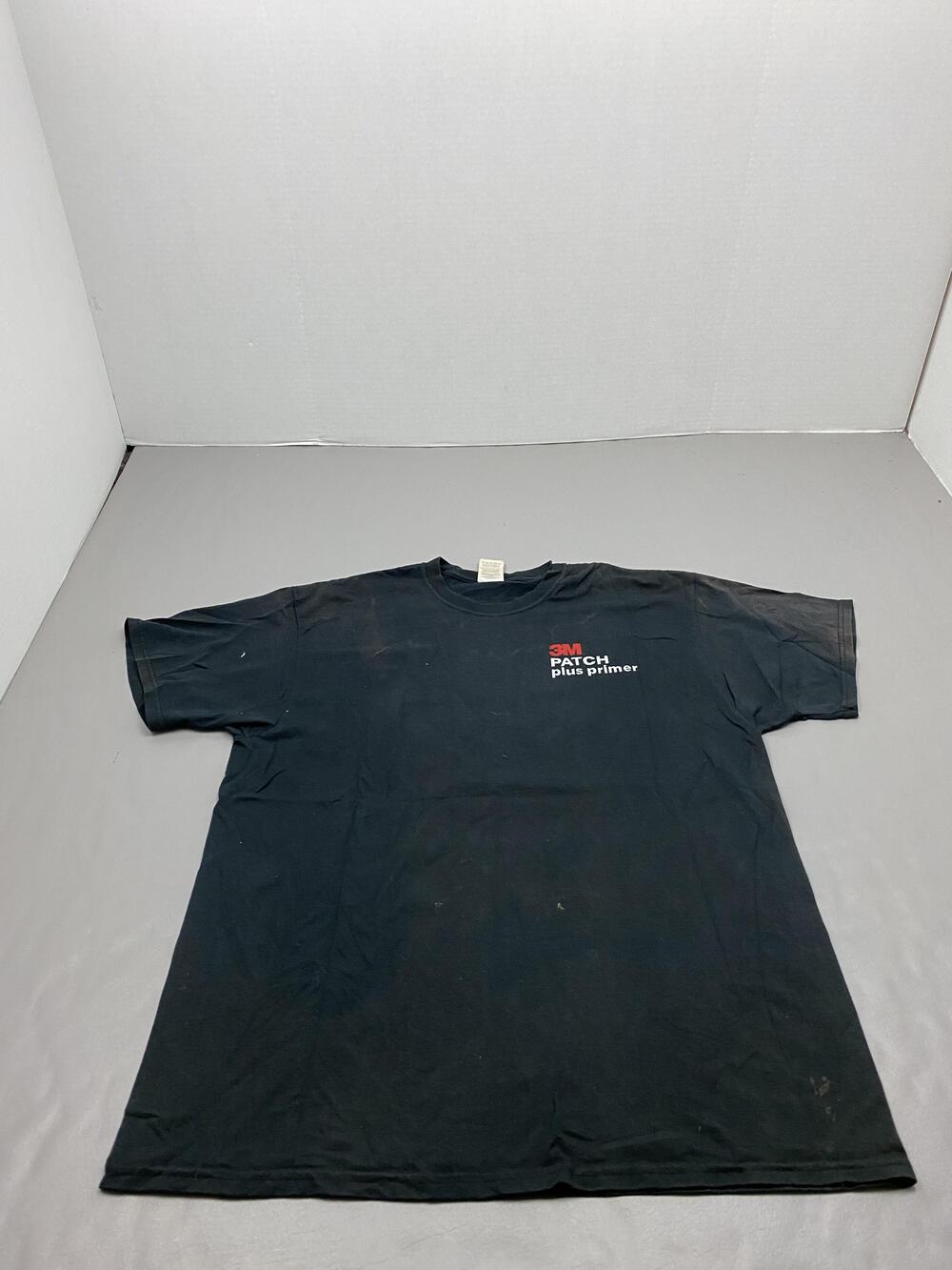 JERZEES Shirt Mens XL Black 3M Patch Plus Primer Logo Graphic Heavyweight Blend